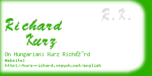 richard kurz business card